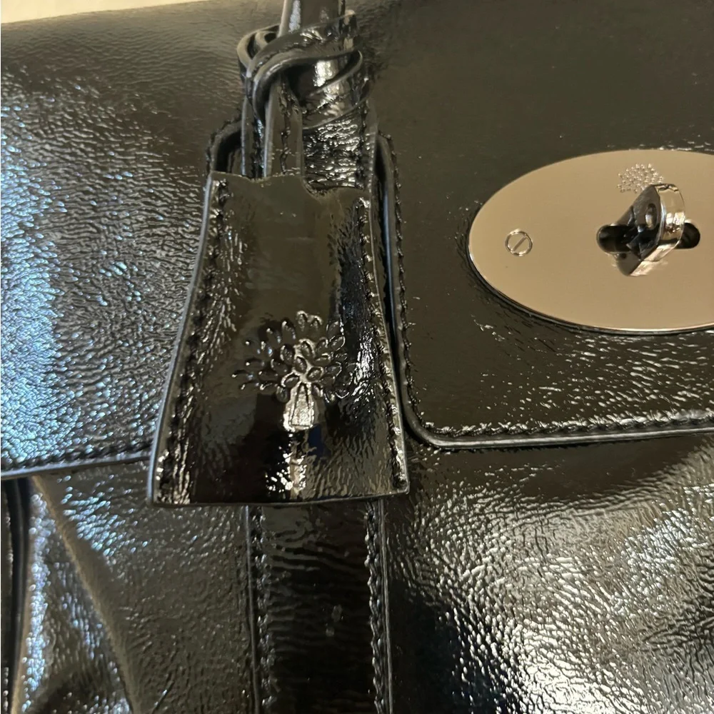 Mulberry Glossy Black Satchel purse - Picture 8 of 12